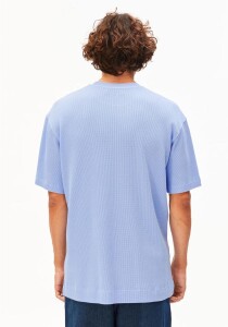 Armedangels Herren T-Shirt Maarkos waffle wedgwood