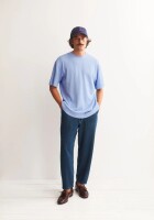 Armedangels Herren T-Shirt Maarkos waffle wedgwood