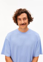 Armedangels Herren T-Shirt Maarkos waffle wedgwood
