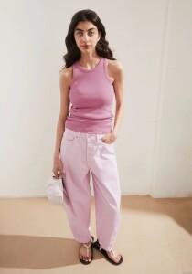 Armedangels Damen Top GMT dye rib washed berry
