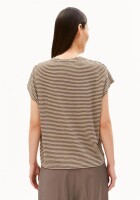 Armedangels Damen T-Shirt slub jersey stripe sand stone-dried palm