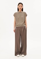 Armedangels Damen T-Shirt slub jersey stripe sand stone-dried palm