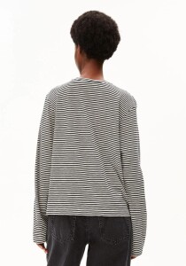 Armedangels Damen Longsleeve slub jersey stripe...