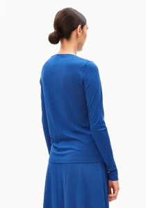 Armedangels Damen Longsleeve Boat Neck dynamo blue