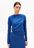 Armedangels Damen Longsleeve Boat Neck dynamo blue