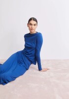 Armedangels Damen Longsleeve Boat Neck dynamo blue