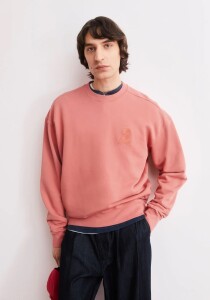 Armedangels Herren Pullover Iconic A GMT dye Sweatshirt tabasco red washed