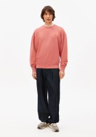Armedangels Herren Pullover Iconic A GMT dye Sweatshirt tabasco red washed
