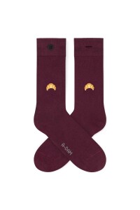 A-dam Unisex Socken Croissant Burgundy