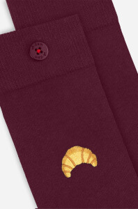 A-dam Unisex Socken Croissant Burgundy