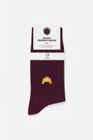 A-dam Unisex Socken Croissant Burgundy