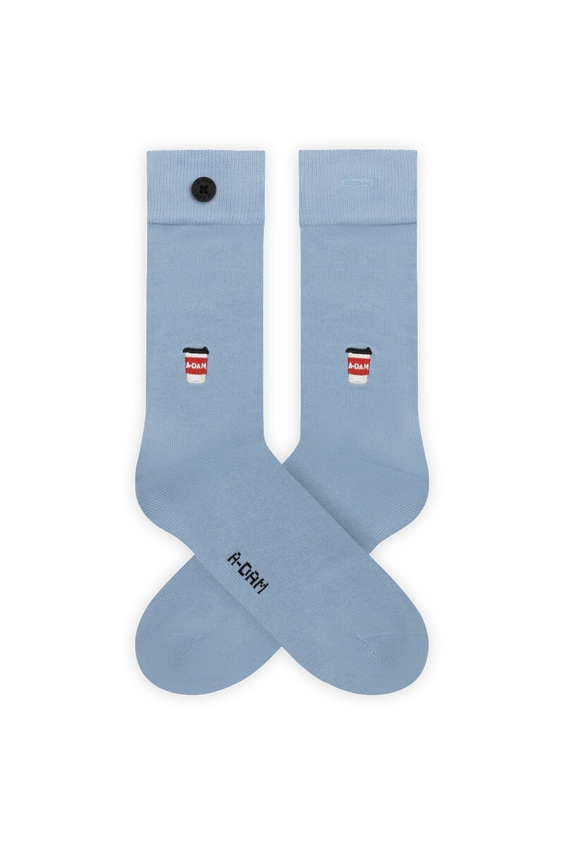 A-dam Unisex Socken Coffee blue box