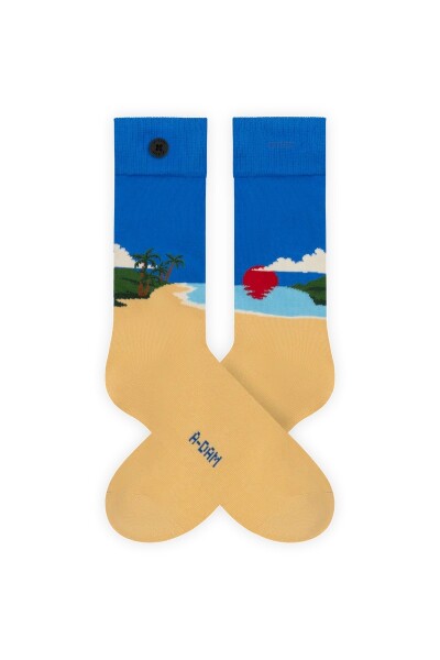 A-dam Unisex Socken Beach Ecru