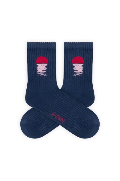 A-Dam Unisex Socken Quarter Crew Socks Sunset Navy