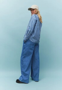 Recolution Damen Bluse Forsythia Stripes Blue