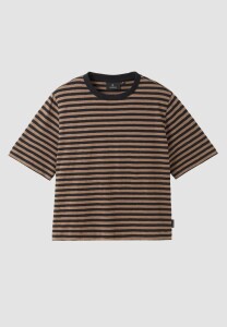 Recolution Damen T-Shirt Azolla stripes vintage brown