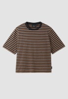Recolution Damen T-Shirt Azolla stripes vintage brown