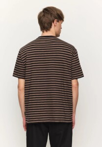 Recolution Herren T-Shirt Delonix Stripes vintage brown