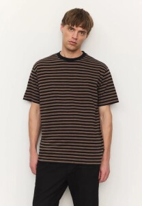 Recolution Herren T-Shirt Delonix Stripes vintage brown