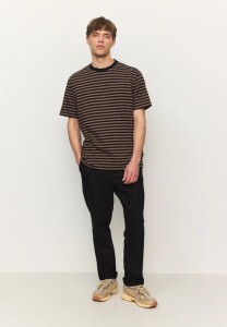 Recolution Herren T-Shirt Delonix Stripes vintage brown
