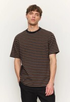 Recolution Herren T-Shirt Delonix Stripes vintage brown