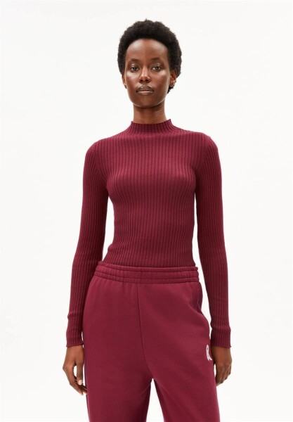 Armedangels Damen Longsleeve ALAANIA velvet red