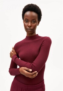 Armedangels Damen Longsleeve ALAANIA velvet red