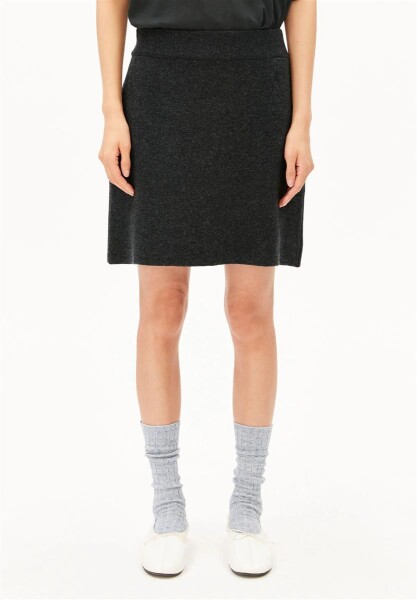 Armedangels Damen Rock Cotton-Wool Knit Mini skirt steel melange