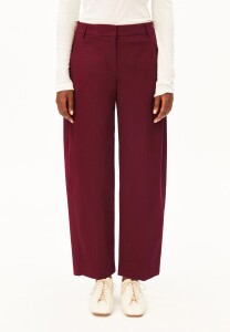 Armedangels Damen Hose BARREL LEG TWILL PANT velvet red