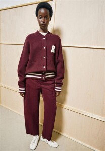 Armedangels Damen Hose BARREL LEG TWILL PANT velvet red