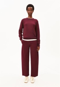 Armedangels Damen Hose BARREL LEG TWILL PANT velvet red