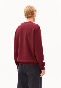 Armedangels Herren Pullover BAARO Fleece velvet red