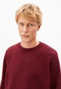Armedangels Herren Pullover BAARO Fleece velvet red