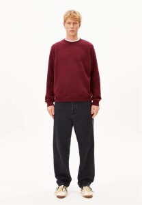 Armedangels Herren Pullover BAARO Fleece velvet red