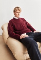 Armedangels Herren Pullover BAARO Fleece velvet red
