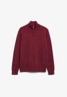 Armedangels Herren Pullover Troyer Faabes Knit velvet red