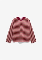 Armedangels Damen Pullover Frankaa Maarlen Stripe Sweatshirt velvet red-honey reed