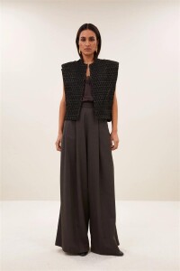 by bar Damen Weste Milo sparkle gilet black