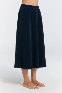 Leela Cotton Damen Rock Cord nachtblau