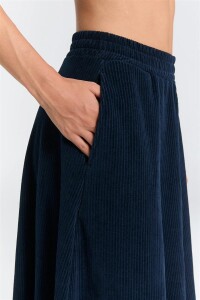 Leela Cotton Damen Rock Cord nachtblau