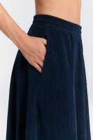 Leela Cotton Damen Rock Cord nachtblau