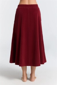 Leela Cotton Damen Rock Cord bordeaux