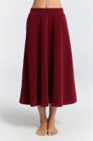 Leela Cotton Damen Rock Cord bordeaux