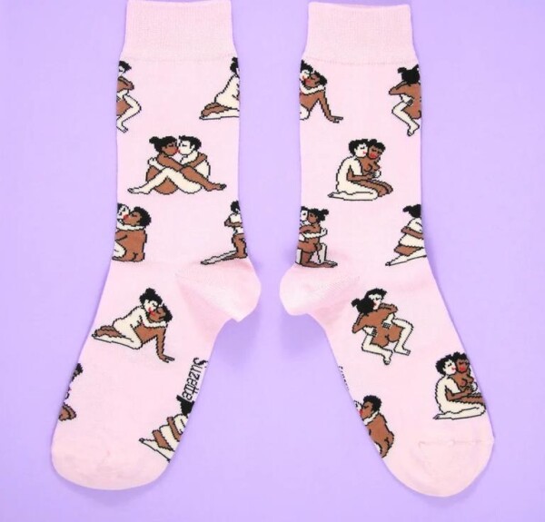 Coucou Suzette Unisex Socken Kamasutra Straight Mixed rosa