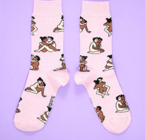 Coucou Suzette Unisex Socken Kamasutra Straight Mixed rosa