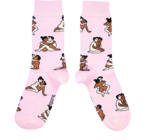Coucou Suzette Unisex Socken Kamasutra Straight Mixed rosa