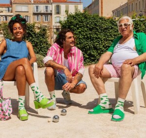 Coucou Suzette Unisex Socken Glitzer Cornichon