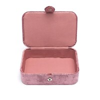 Phoenix Import Schmuck- / Tarotkästchen Samt altrosa mit Blume des Lebens