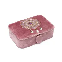 Phoenix Import Schmuck- / Tarotkästchen Samt Flieder mit Mandala