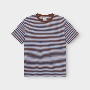 Dedicated Herren T-Shirt Stockholm Stripes Cappuccino...